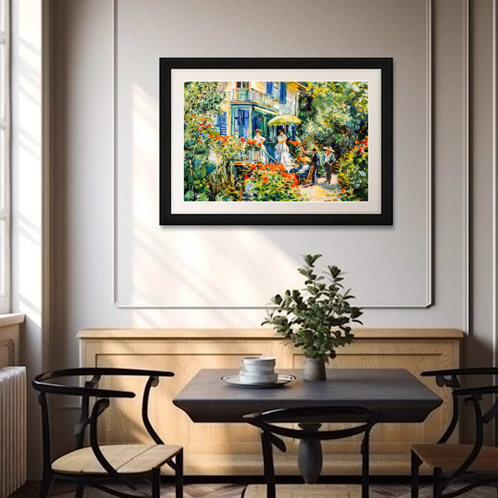 Poster: Impressionist Garden Art Mug Country House Gathering – Image 2