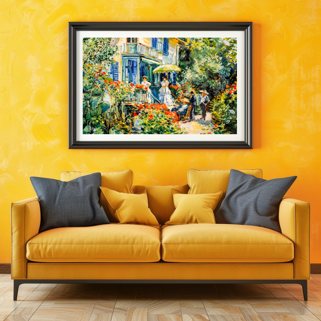 Poster: Impressionist Garden Art Mug Country House Gathering – Image 3