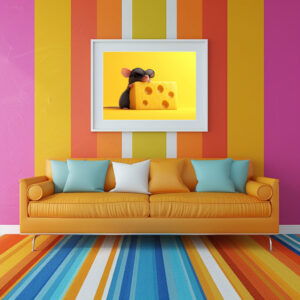 Poster: Käse ganz cool - Maus mit Sonnenbrille