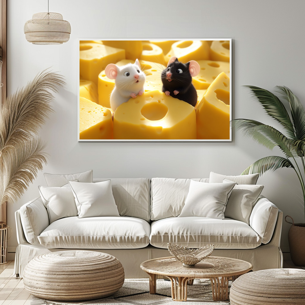 Poster: Oh, alles unser Käse - schwarze und weiße Maus im Käseland - immagine 3