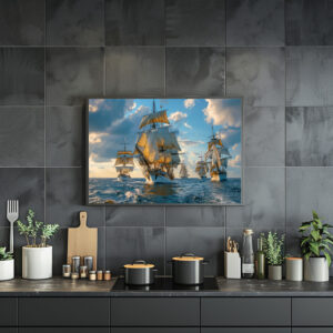 Poster: Historische Segelschiffe unterwegs