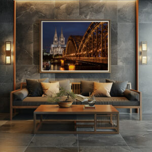 Poster: Kölner Dom bei Nacht
