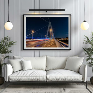 Poster: Severinsbrücke Köln bei Nacht