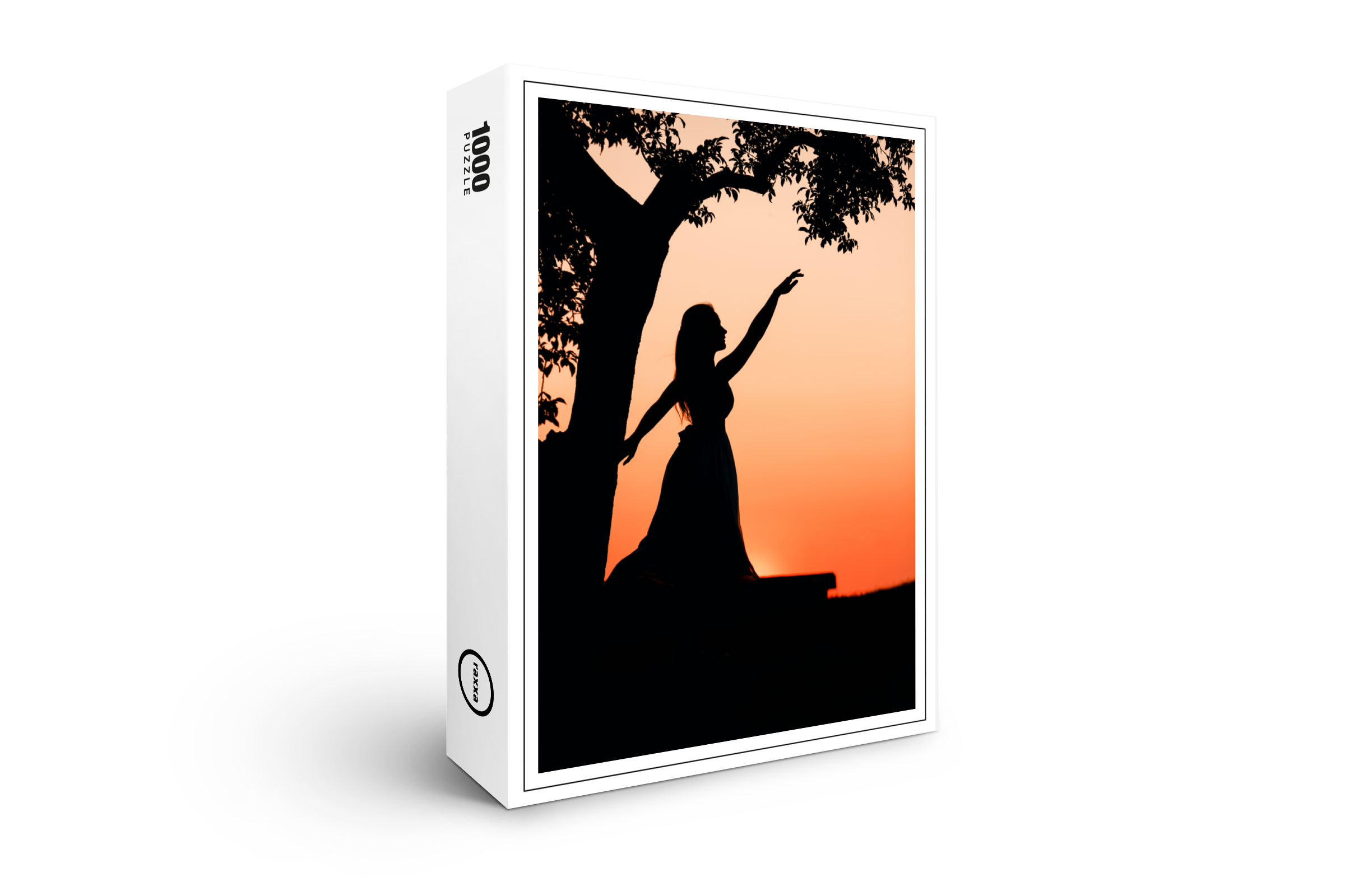 raxxa Premium-Puzzle: Mädchen bei Sonnenuntergang
