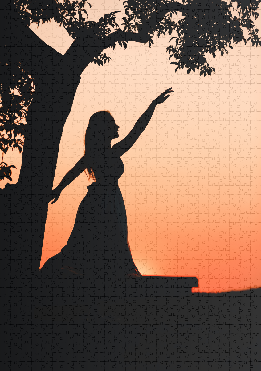 raxxa Premium-Puzzle: Mädchen bei Sonnenuntergang – Image 2