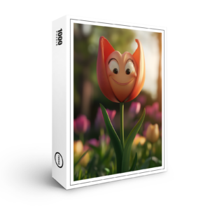 raxxa Premium-Puzzle: Tulpe in leichtem Orange