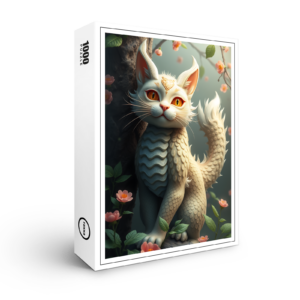 raxxa Premium-Puzzle: White Dragon Cat