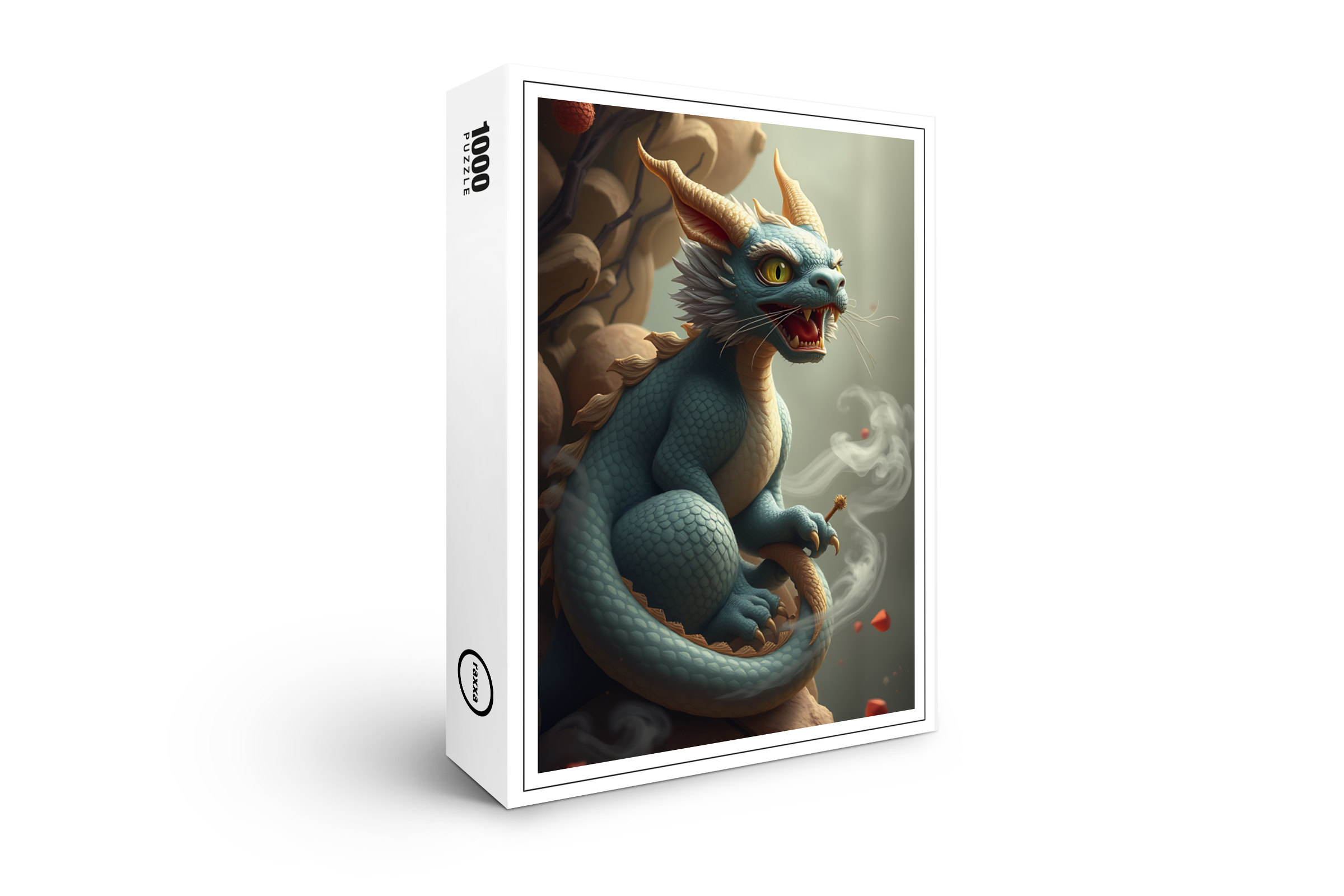raxxa Premium-Puzzle: Smoking Dragon Cat