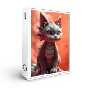 raxxa Premium-Puzzle: Orange Dragon Cat