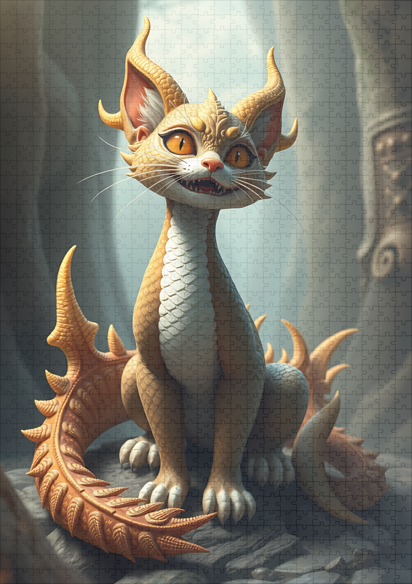 raxxa Premium-Puzzle: Alduin the Dragon Cat – Bild 2