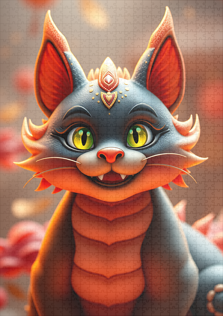 raxxa Premium-Puzzle: Falkor the Dragon Cat - immagine 2