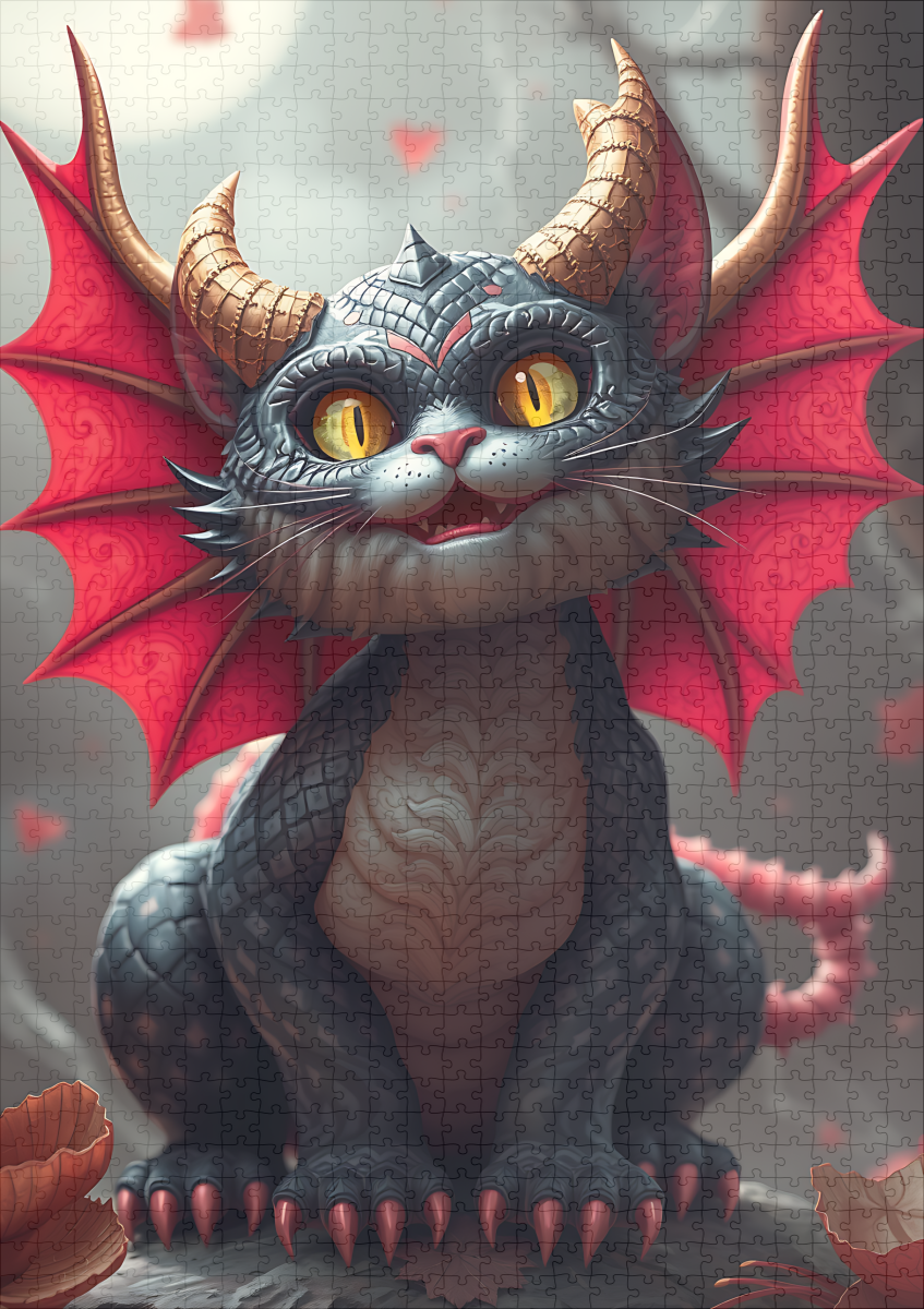 raxxa Premium-Puzzle: Ananta Boga the Dragon Cat - Imagen 2