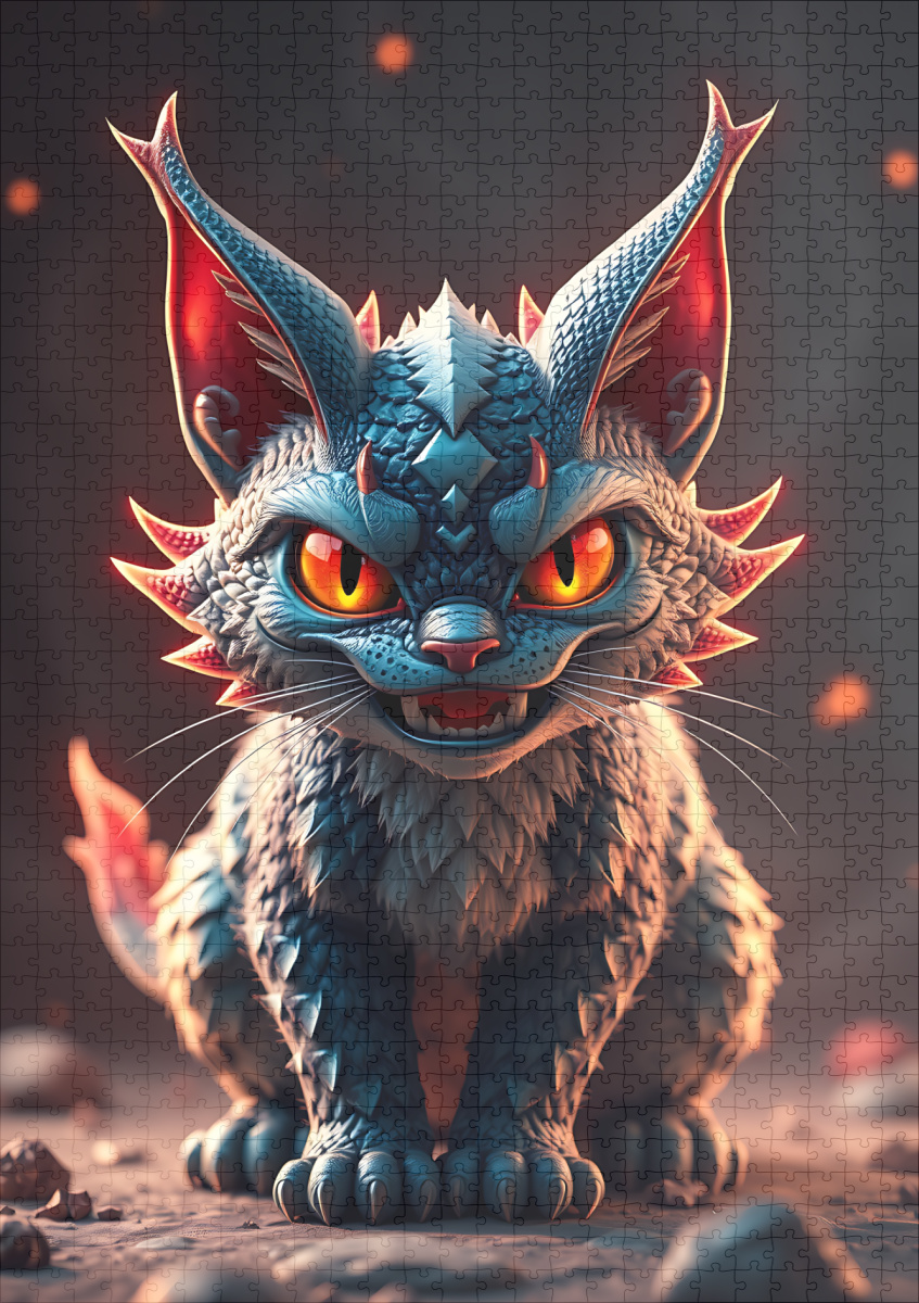 raxxa Premium-Puzzle: Brinsop the Dragon Cat – Bild 2