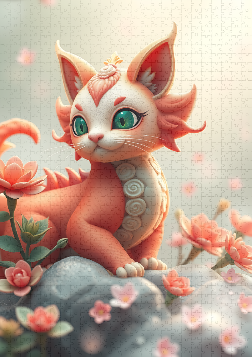 raxxa Premium-Puzzle: Tiamat the Dragon Cat - immagine 2