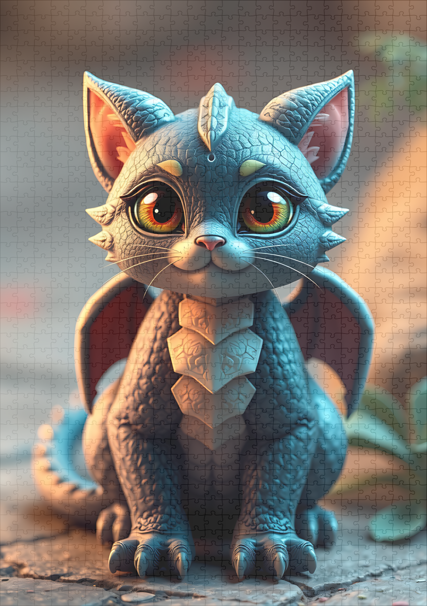 raxxa Premium-Puzzle: Sirrush the Dragon cat – Bild 2