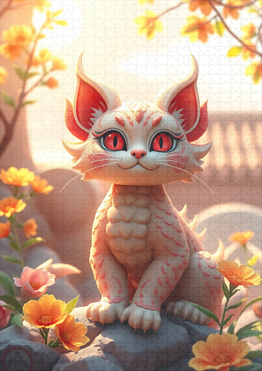 raxxa Premium-Puzzle: Ladon the Dragon Cat - Imagen 2