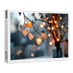 raxxa Premium-Puzzle: Lichterketten Herzen