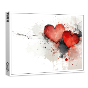 raxxa Premium-Puzzle: Aquarell Herzkunst