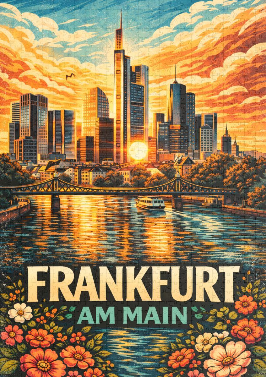 raxxa Premium-Puzzle: Skyline Frankfurt am Main - immagine 2