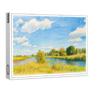 raxxa Premium-Puzzle: Gülpe Havel view aquarell havelland style