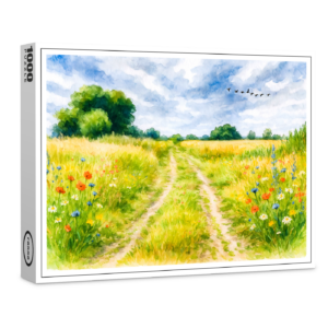 raxxa Premium-Puzzle: Meadow path island aquarell havelland