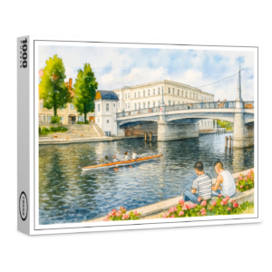 raxxa Premium-Puzzle: Jahrtausend bridge aquarell havelland style