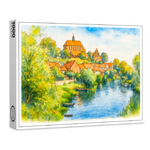 raxxa Premium-Puzzle: Havelberg cathedral view aquarell havelland
