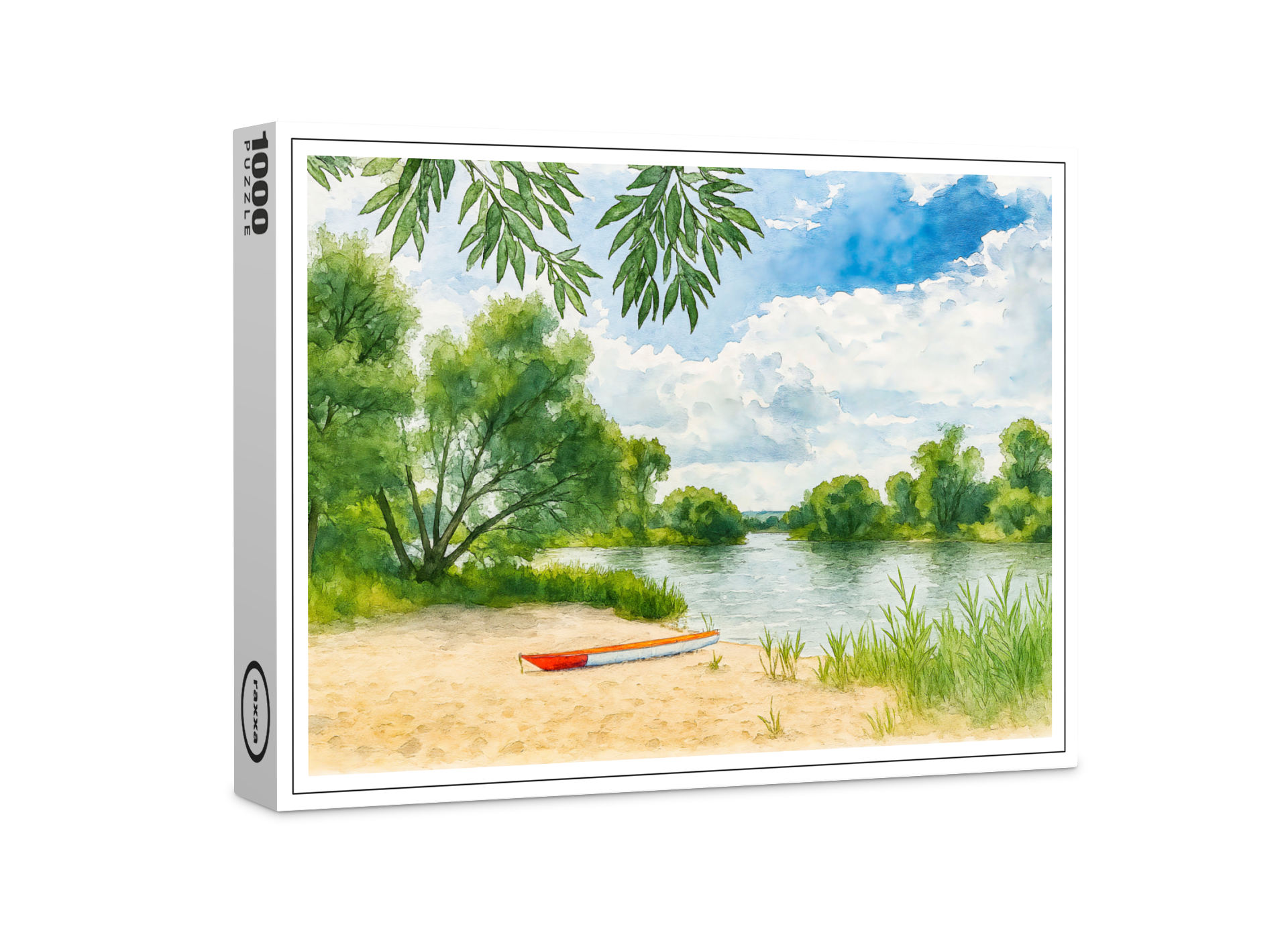 raxxa Premium-Puzzle: Boat resting place aquarell havelland