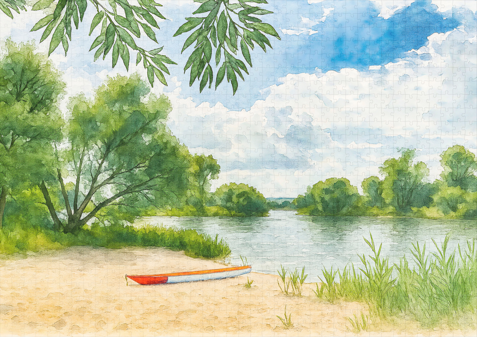 raxxa Premium-Puzzle: Boat resting place aquarell havelland – Image 2