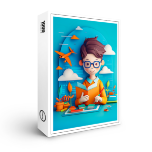 raxxa Premium-Puzzle: Future Book Author Dream for Kids
