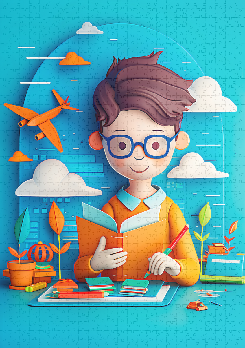 raxxa Premium-Puzzle: Future Book Author Dream for Kids – Image 2