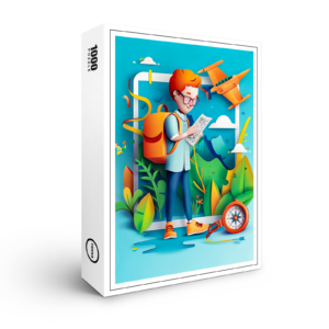 raxxa Premium-Puzzle: Future Travel Influencer Dream for Kids