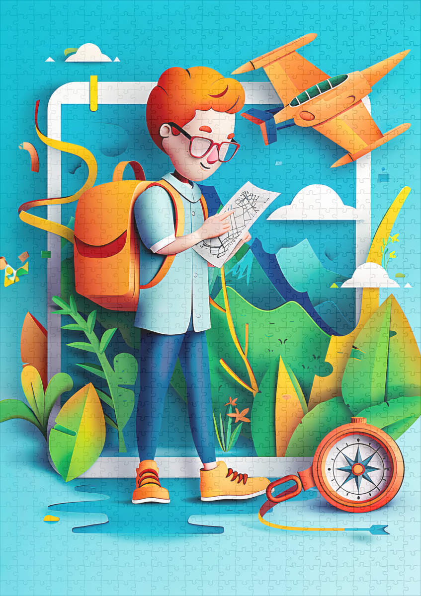 raxxa Premium-Puzzle: Future Travel Influencer Dream for Kids – Image 2