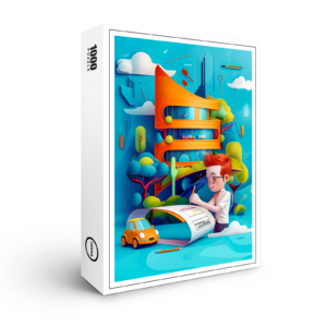 raxxa Premium-Puzzle: Impressionism Future Architect Dream for Kids