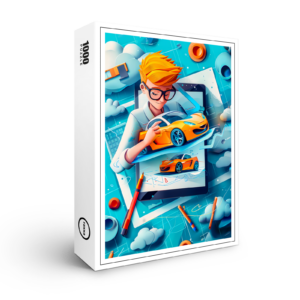 raxxa Premium-Puzzle: Future Car Designer Dream for Kids
