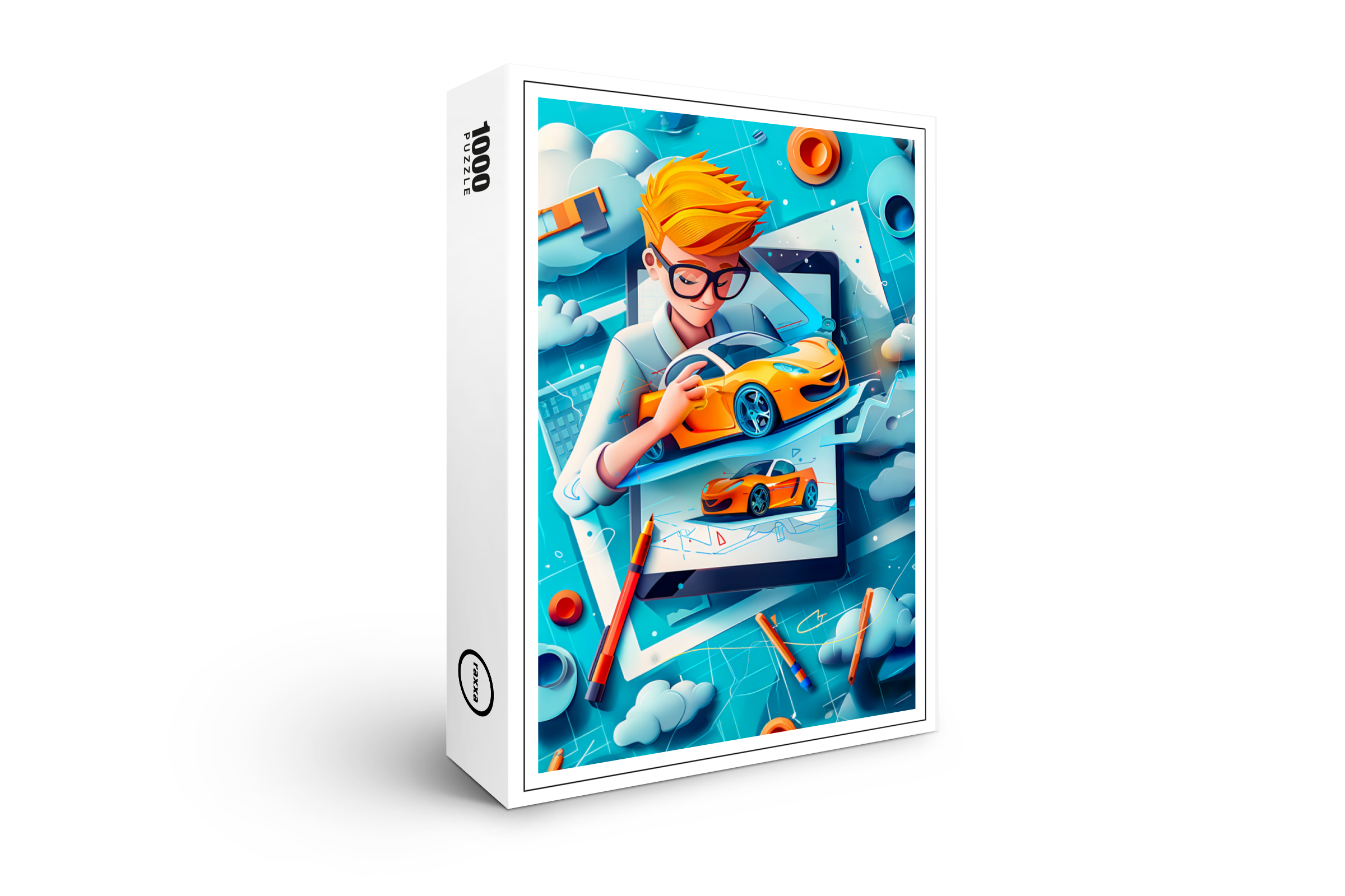 raxxa Premium-Puzzle: Future Car Designer Dream for Kids