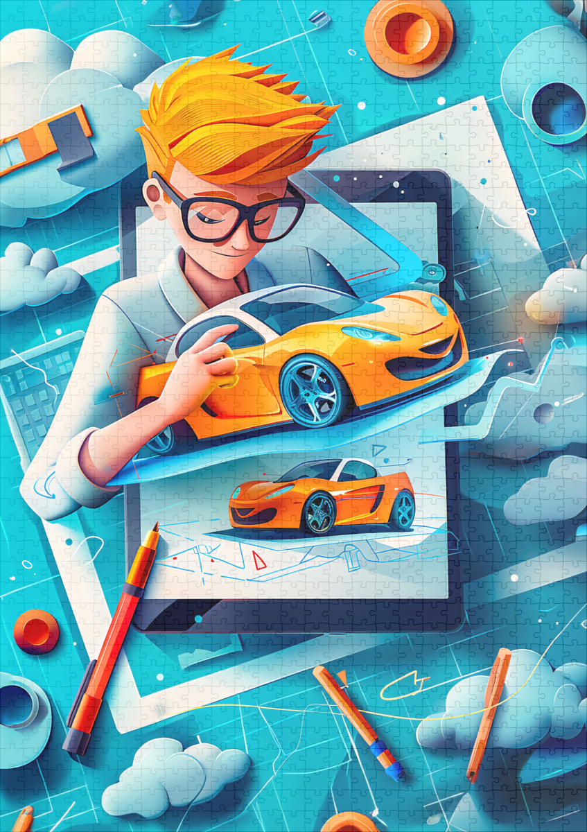 raxxa Premium-Puzzle: Future Car Designer Dream for Kids - Image 2