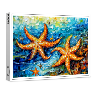 raxxa Premium-Puzzle: Starfish in Swirling Underwater Oil Painting