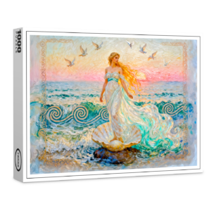raxxa Premium-Puzzle: Aphrodite Rising from Seashell at the Ocean Shore