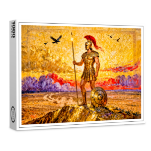 raxxa Premium-Puzzle: Ares in Armor Standing on Mountain with Spear