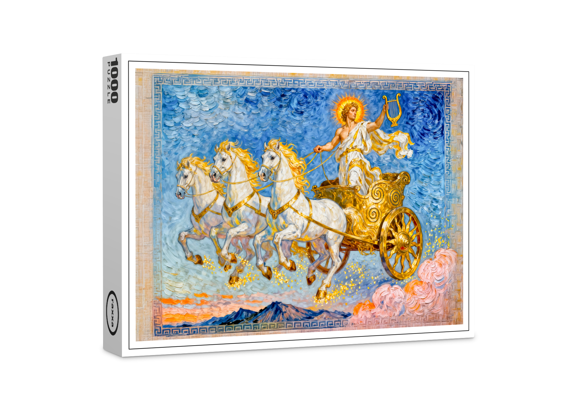 raxxa Premium-Puzzle: Apollo in Sun Chariot Holding a Golden Harp