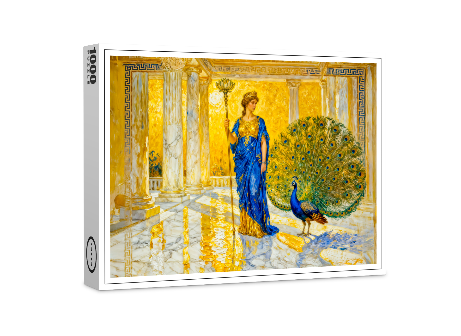 raxxa Premium-Puzzle: Hera with Peacock and Scepter in Grand Temple Hall