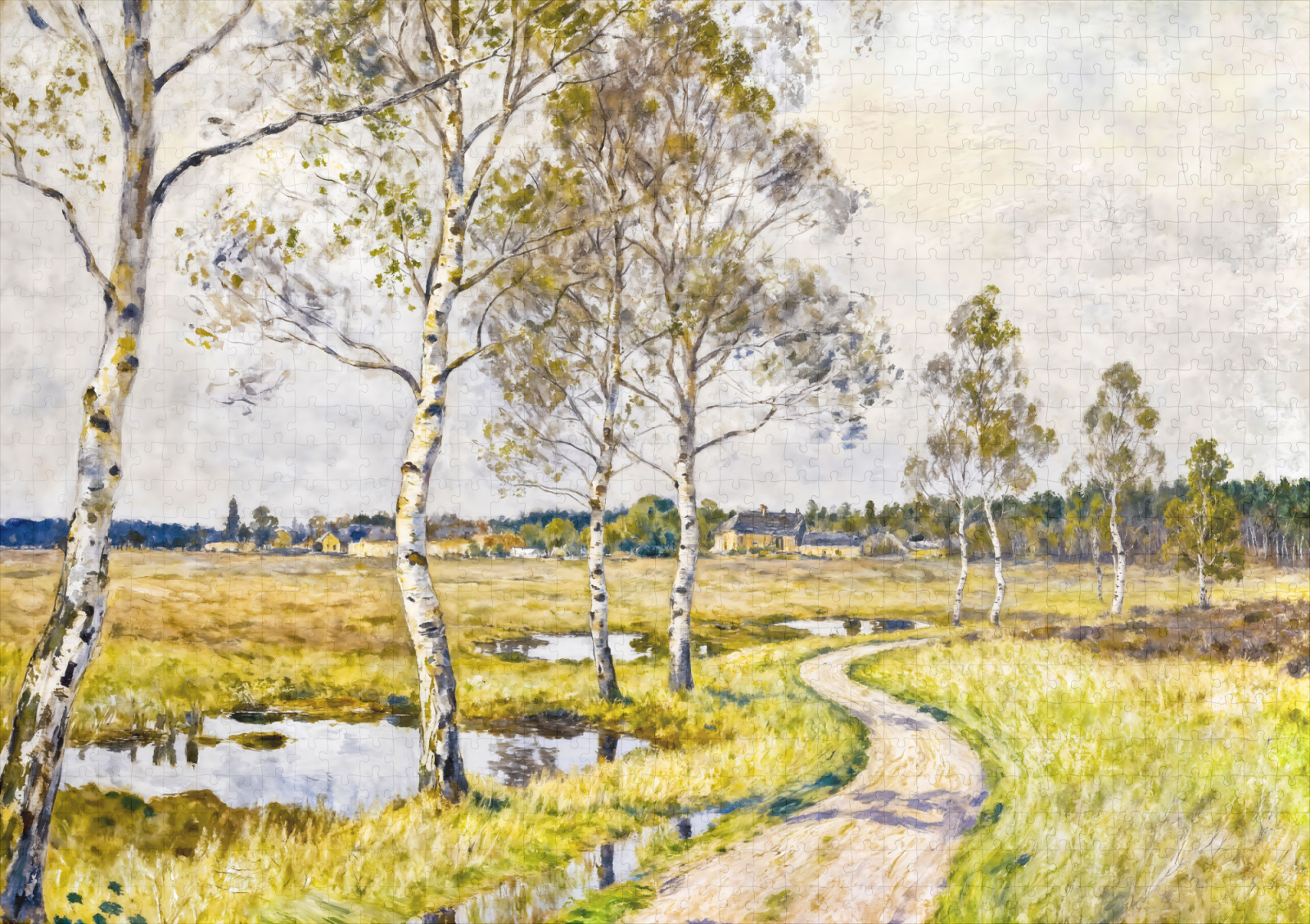 raxxa Premium-Puzzle: Impressionist Landscape of Worpswede in the Teufelsmoor Region – Bild 2