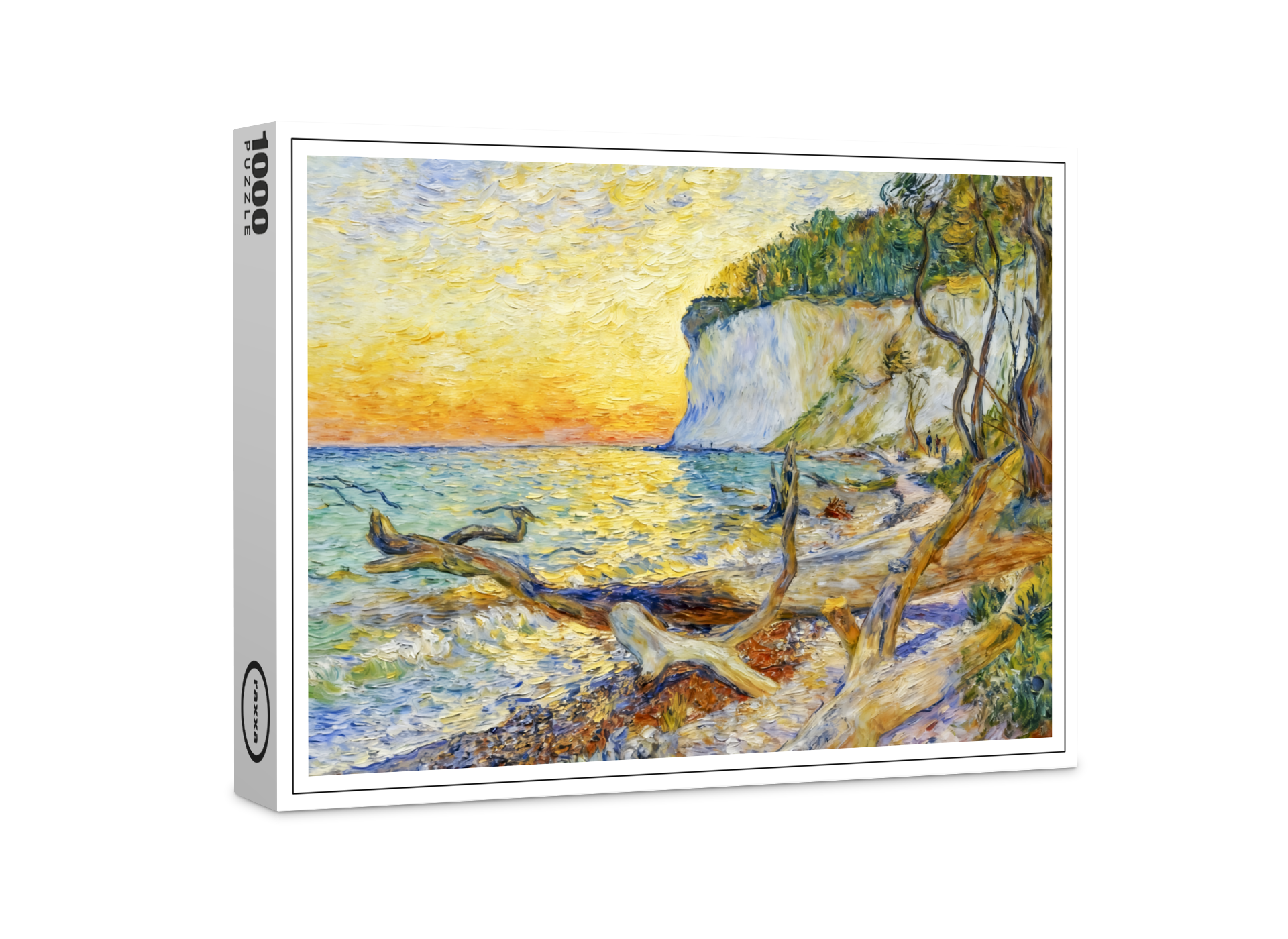 raxxa Premium-Puzzle: Impressionist Cliffs on Ruegen Island with Baltic Shoreline