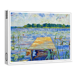 raxxa Premium-Puzzle: Impressionist Wooden Pier at Ferch on the Schwielowsee Lake
