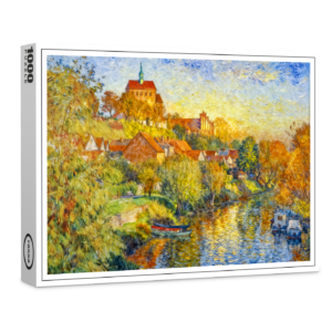 raxxa Premium-Puzzle: Impressionist Autumn View of Havelberg Cathedral with Riverside Town