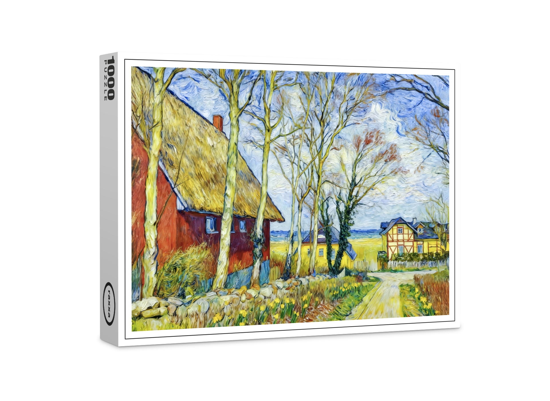 raxxa Premium-Puzzle: Impressionist Village Scene in Ahrenshoop on the Darss Coast