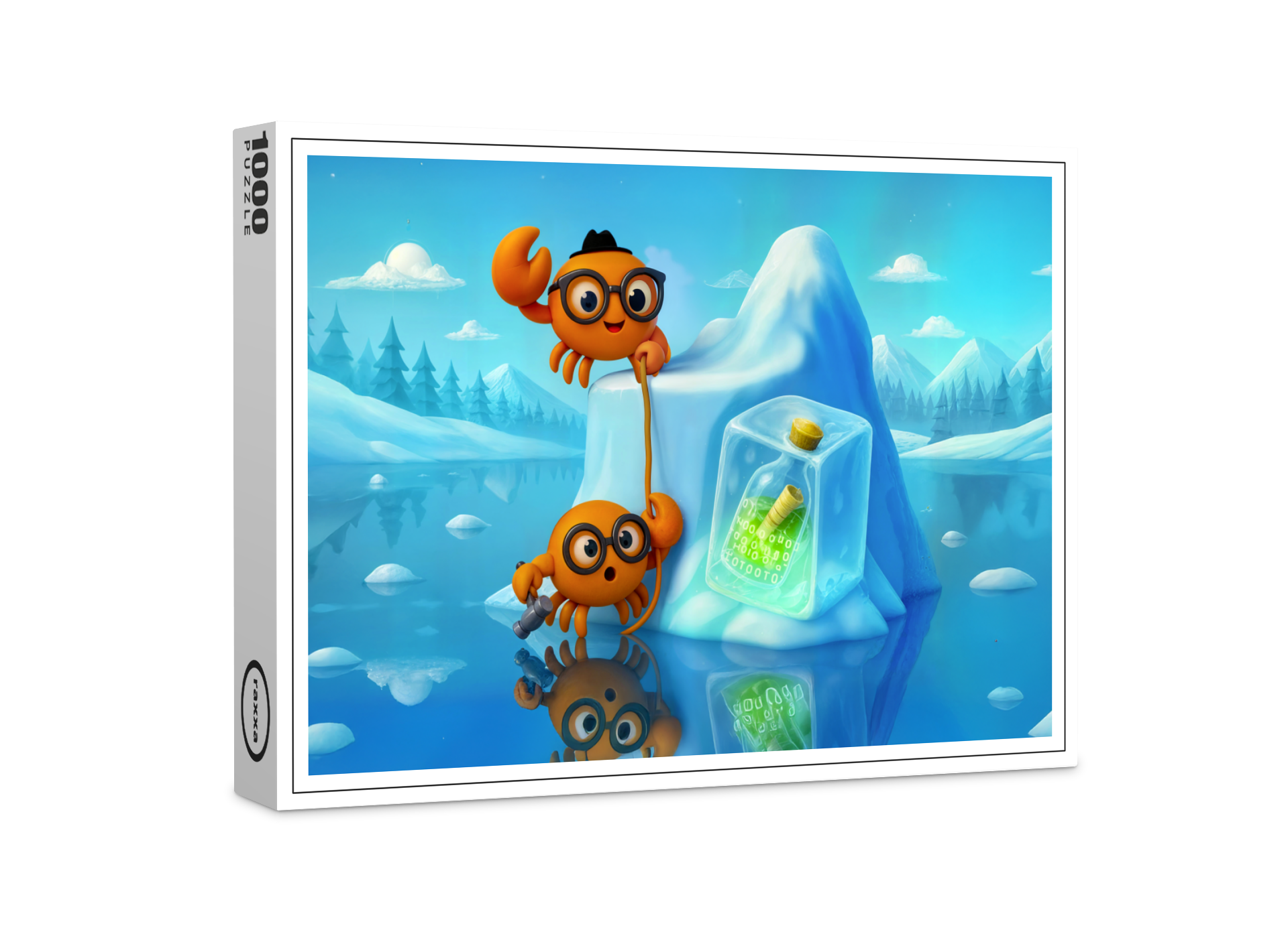 raxxa Premium-Puzzle: Spy Crabs Climbing Iceberg For Secret Message