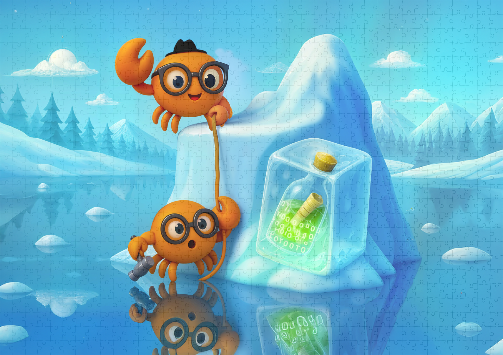 raxxa Premium-Puzzle: Spy Crabs Climbing Iceberg For Secret Message - immagine 2