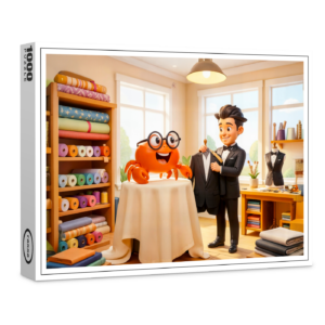 raxxa Premium-Puzzle: Spy Crab Getting Fitted For Tailored Suit